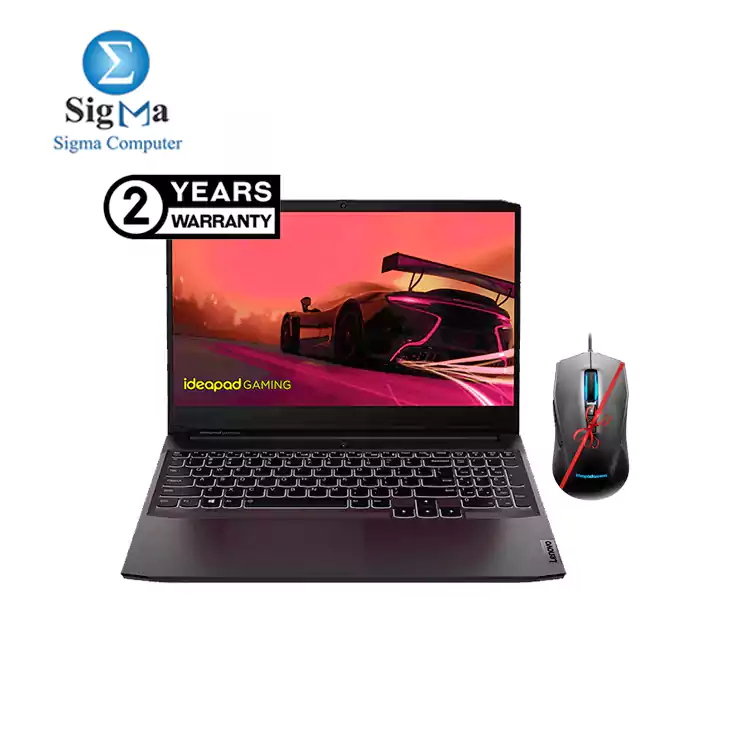 NOTEBOOK-LENOVO-CI5-IdeaPad Gaming 3-(82K100F4ED) I5-11300H (4C/8T)-RAM 16G (2*8)-SSD 512G Gen3+(2.5)-RTX3050 4G 90w-15.6-FHD-IPS-120Hz-(45Wh)-(135W)-White Backlit-Arabic+M100 MOUSE-2Year Warranty-وكيل